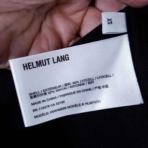 HELMUT LANG Shirt Mens XS Black Button Up Long Sleeve Pocket EPAULETTE $395 - Picture 7 of 10